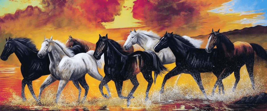 The Seven Running Horses: An Enduring Symbol of Auspiciousness in Sanatan Dharma